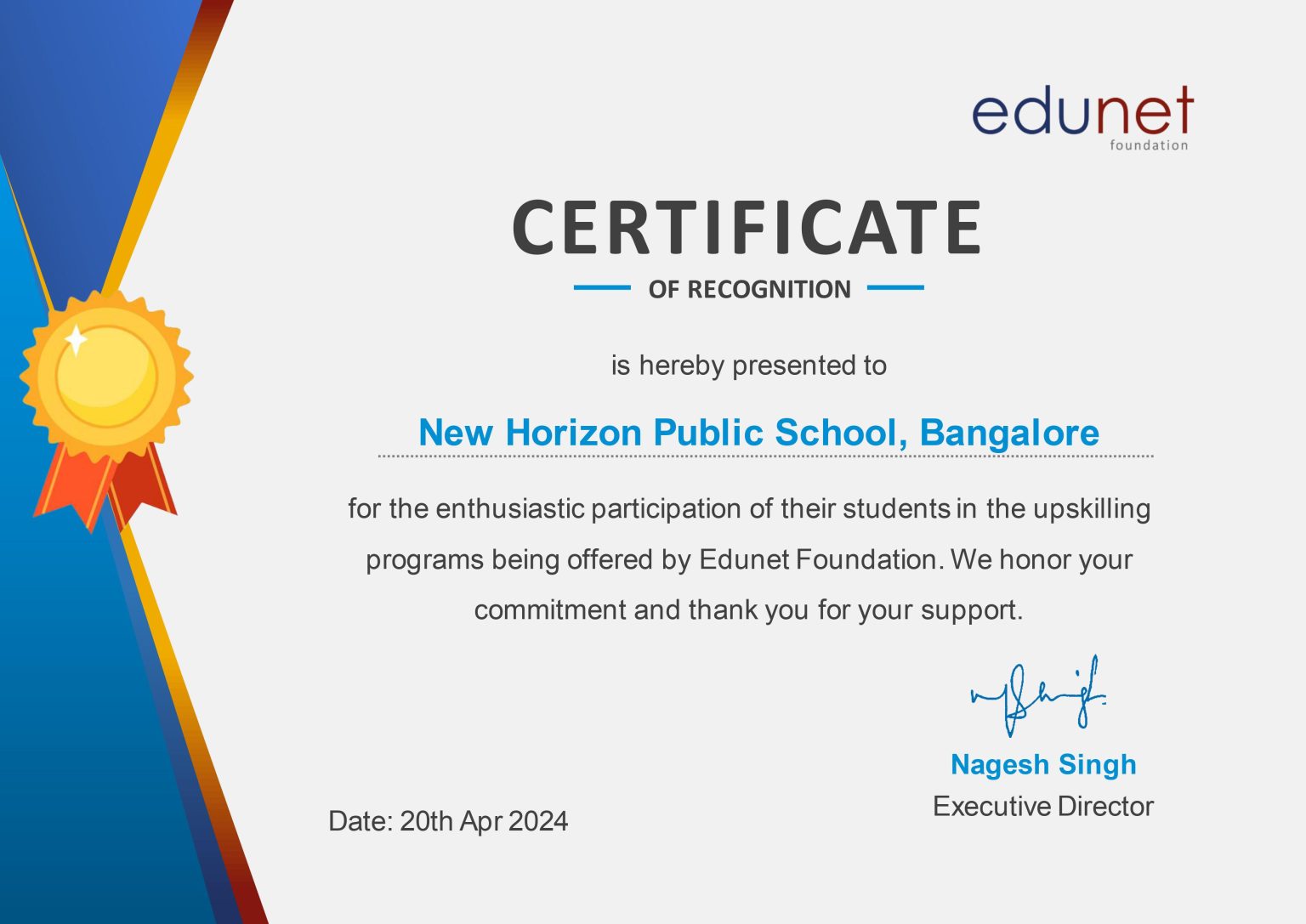 Home - New Horizon Public School