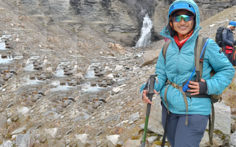 Manasvi S. Malannavar, a confident 9th-grade student, conquered the challenging Rupin Pass trek, reaching a height of 15,350 feet in the majestic Himalayas.