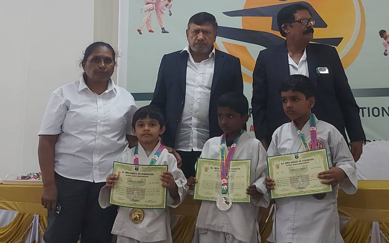 Aarav Varun of Grade 1A has emerged as the NATIONAL CHAMPION at the All India Karate-Do Federation tournament held on November 16, 2024.