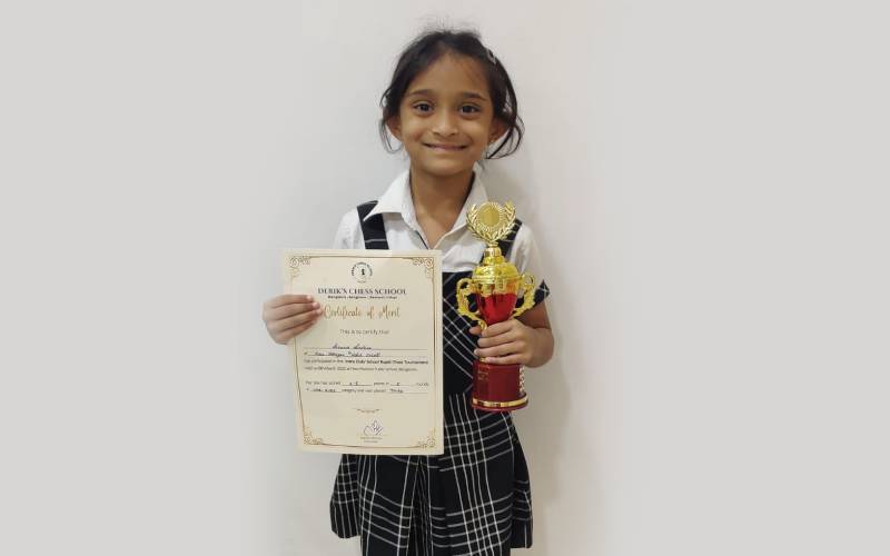 Saanvi Sachin Shenoy Secures 3rd Place in Rapid Chess Tournament