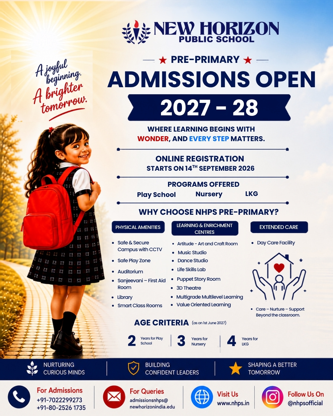 Pre-Primary Admissions Poster